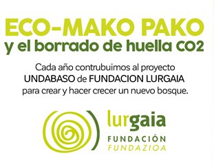 Mako Pako colabora con la Fundación Lurgaia en el borrado de la huella de CO2. Mako Pako colabora con la Fundación Lurgaia en el borrado de la huella de CO2.